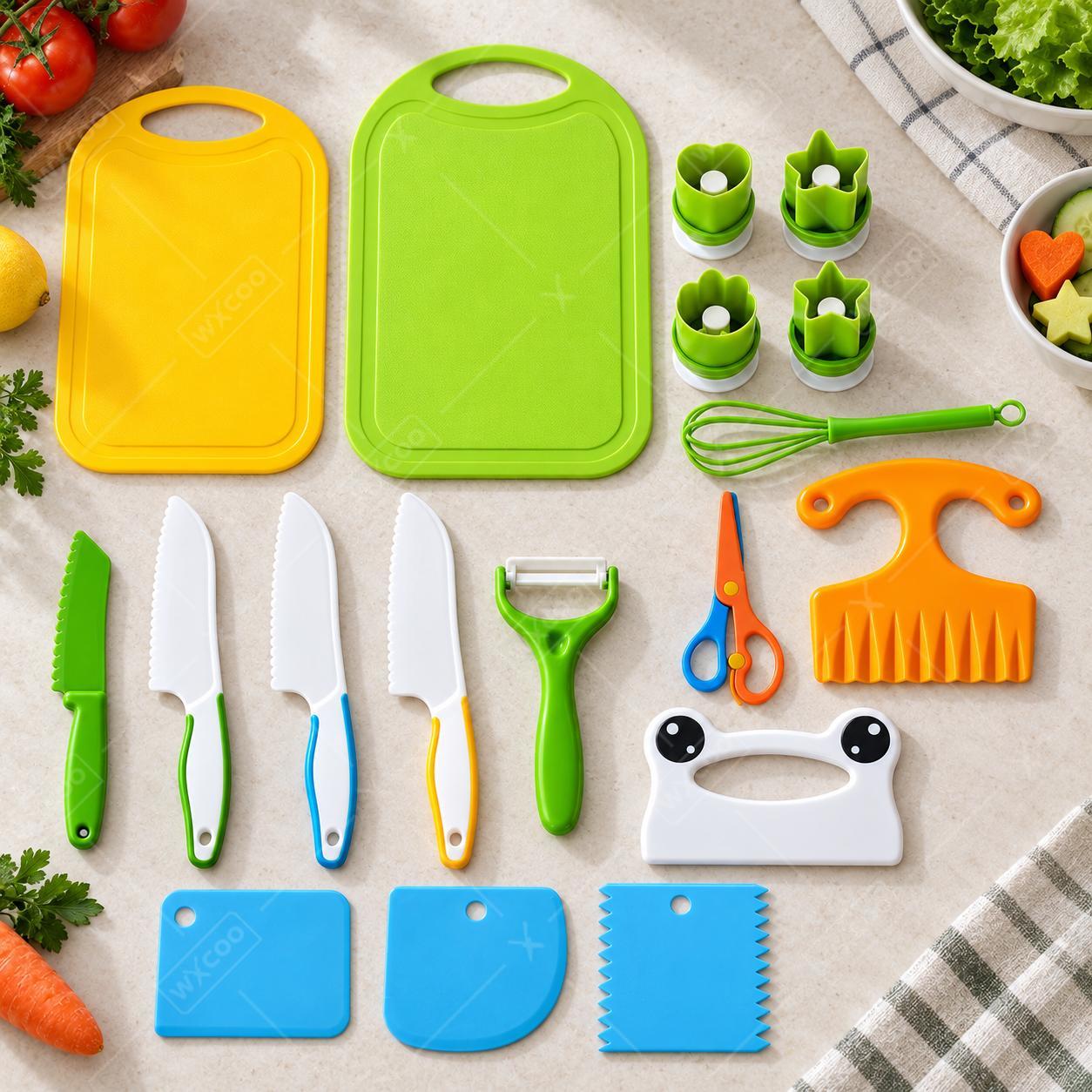 Kitchen Kids Baking Set - WXCOO Set di Coltelli in Plastica