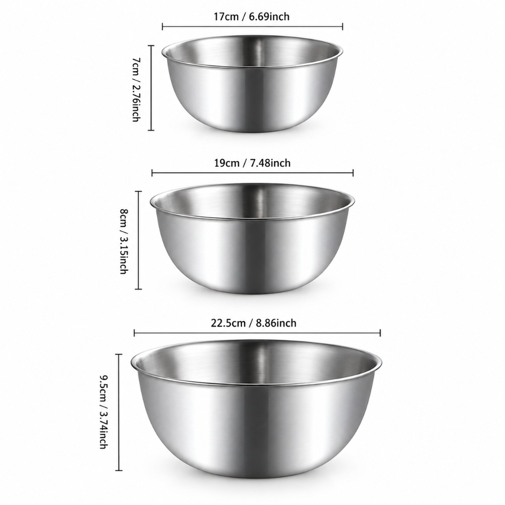 Set di 3 ciotole in acciaio in - Baking Kitchen Set recensione e prezzo